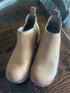 Dansko Tan Chelsea Ankle Booties